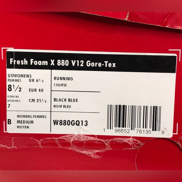 New Balance Women’s Fresh Foam x 880v12 Gore-Tex Running Shoes - Size 8.5 B - Picture 13 of 14